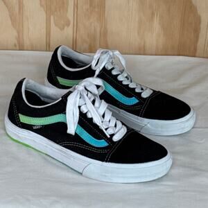 Vans BMX OLD SKOOL"GRADIENT-Black Green Sneakers Men size 6.5/Women 8